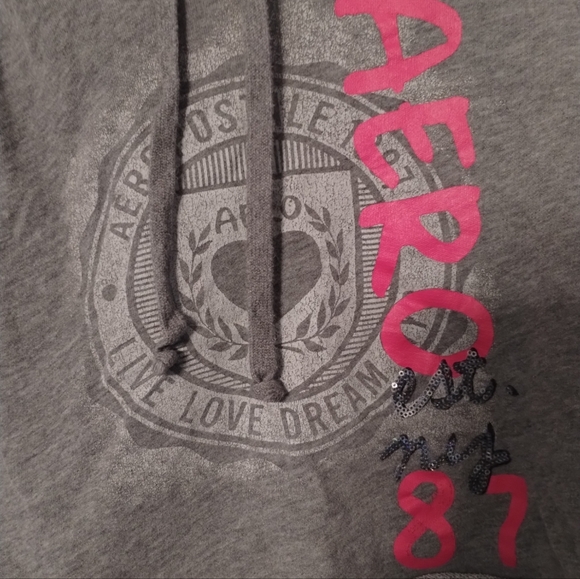 Aeropostale Long Sleeve Crop Sweat Shirt - Picture 4 of 5